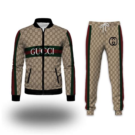 gucci track suit white|Gucci tracksuits for men.